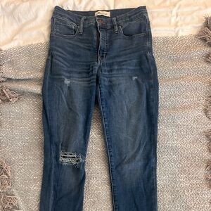 Madewell Distressed Indigo Skinny Jeans